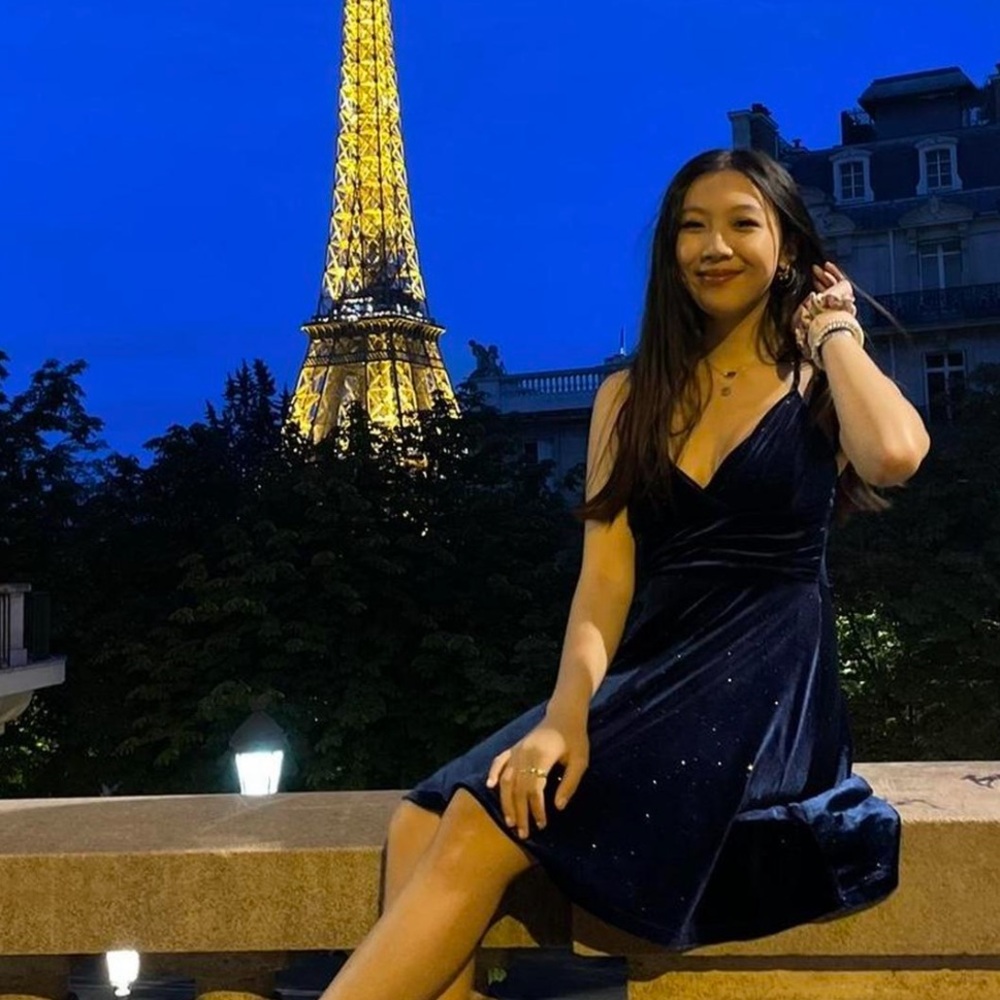 blue velvet dress